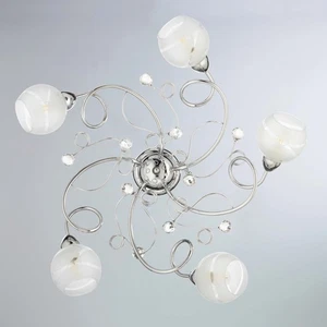 Plafoniera moderna con sfere in cristallo 5 luci LGT Capri pl5 - Imagen 1 de 2