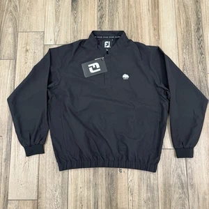 FootJoy FJ Black Supersoft Windshirt/Pullover Jacket New Orleans NOCC Size L NWT - Picture 1 of 8