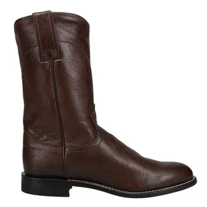 Justin Boots Jackson 10 Inch Round Toe Roper  Mens Brown Casual Boots 3162-JB - Picture 1 of 5