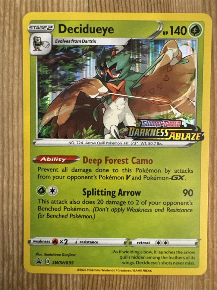 Decidueye - SWSH035 - Pokemon Sword & Shield Promo PreRelease Holo Rare Card NM - Image 1 of 2