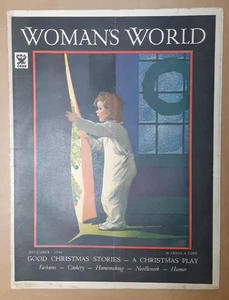 1934 WOMAN'S WORLD Magazine~Beautiful CHRISTMAS COVER~Recipes - Picture 1 of 8