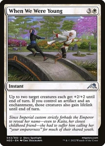 (3x FOIL) WHEN WE WERE YOUNG - Kamigawa: Neon Dynasty – MTG Magic Card - Picture 1 of 5