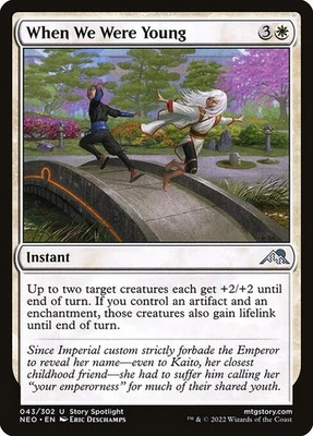 (3x FOIL) WHEN WE WERE YOUNG - Kamigawa: Neon Dynasty – MTG Magic Card - Image 1 of 4