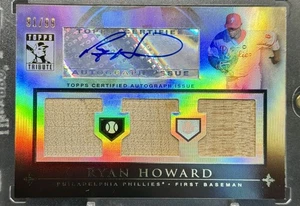 2010 Topps Tribute Autograph Ryan Howard Triple Bat Relic /99 Phillies - Picture 1 of 2