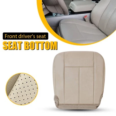 Front Driver Bottom Leather Seat Cover Tan For 2015 2016 2017 Ford Expedition - Image 1 of 4
