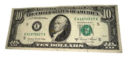 1981 A $10 Dollar Bill Federal Reserve E41876817A Circulated Richmond Virginia - Image 1 of 4