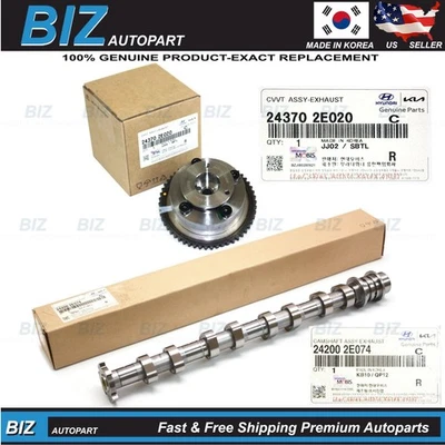 Genuine Exhaust Camshaft & CVVT Gear for 2017-2025 Hyundai Kia 2.0L 24200-2E074 Foto 1 de 4