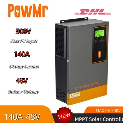 140A MPPT Solar Charge Controller 48V Battery Regulator MAX.PV 500VDC Dual Fans - Bild 1 von 4