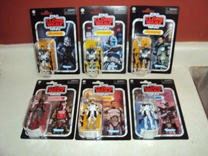 STAR WARS 6 LOT 3.75" VINTAGE COLLECTION CLONE WARS REX JESSE WOLFFE FIVES ECHO - Picture 1 of 4