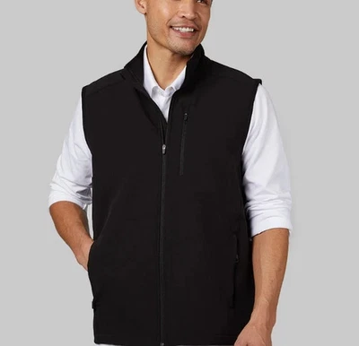 NUEVO 32 Degrees Chaleco Negro Sin Mangas Cremallera Completa Con Bolsillos Para Hombre S Foto 1 de 4