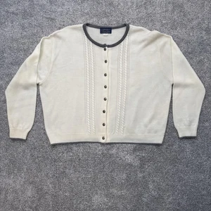 Vintage 80s 90s Willow Ridge Grandpa Cardigan Sweater 3X Preppy Soft Academia - Picture 1 of 7