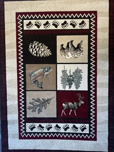 5x8 Area Rug Modern Cabin, Bear - Picture 1 of 3