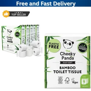 Der freche Panda 3-lagiges Bambus Toilettenpapier - Seidenpapier | kompostierbare Klo Rolle - Bild 1 von 23