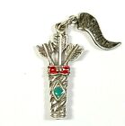 Vintage Sterling Silver Quiver of Arrows Arizona Charm with Enamel