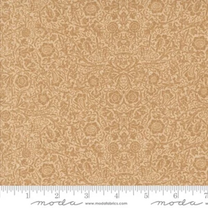 A Vintage Christmas Tonal Tan Amaryllis Damask Troubles Moda Half Yard - Picture 1 of 2