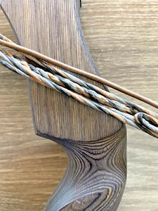CUSTOM MADE 57" ACTUAL LENGTH - BLACK HUNTER RECURVE FLEMISH Dacron Bow String - Picture 1 of 4
