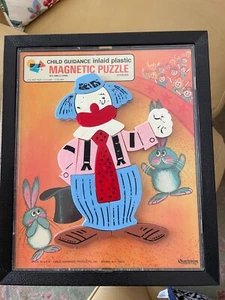 Clown magnetic inlaid plastic puzzle #908 from the 1960s (see inf. below) - Picture 1 of 7