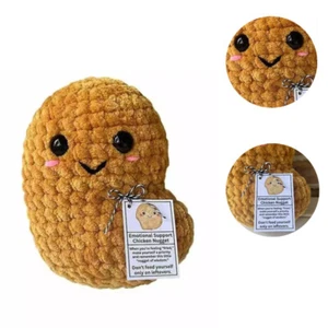 Emotional Support Plush Cute Chicken Crochet Doll Stuffed Animals Handmade Gifts - Picture 1 of 12