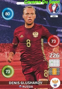 323 DENIS GLUSHAKOV RUSSIA CARD ADRENALYN EURO 2016 PANINI - Picture 1 of 1