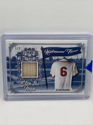 2021 Leaf STAN MUSIAL Nickname STAN THE MAN Lumber Nickname Fame 1/3 NF-30 - Image 1 of 2