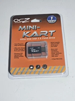 OCZ Mini Kart Ultra Slim USB Flash Drive  1 GB NEW!  - Image 1 of 4