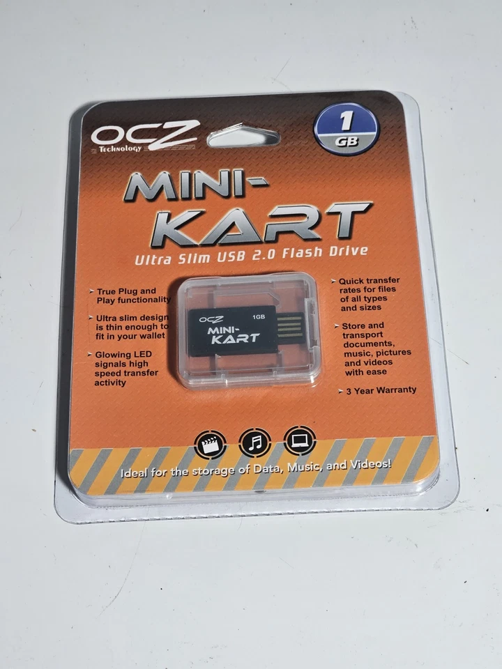 OCZ Mini Kart Ultra Slim USB Flash Drive  1 GB NEW!  - Image 1 of 4