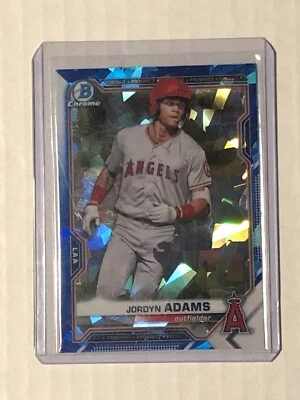 2021 Bowman Sapphire Jordyn Adams Prospect Los Angeles Angels  - Image 1 of 4