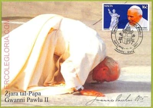 ad3260 - MALTA - Postal History - MAXIMUM CARD - 2001 - Pope John Paul II - Picture 1 of 1