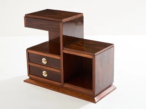 French Art Deco rosewood and brass sewing cabinet 1940s - Picture 1 of 11