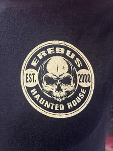 Erebus Haunted House Shirt Black Medium Pontiac, Michigan, Pure Fear - Picture 1 of 10