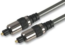 PRO SIGNAL - HQ TOSLink Optical Audio Lead with Chrome Plated Heads, 3m Black