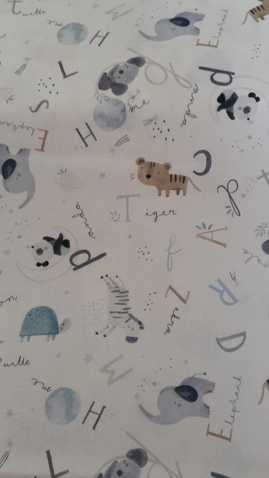 Alphabet Safari Animal's Fitted Mattress Crib / Toddler Sheet  - Image 1 of 1