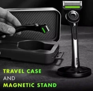 Gillette Labs, Exfoliating Bar Razor, Travel Case, Magnetic Stand🧲 5 Blades✅️