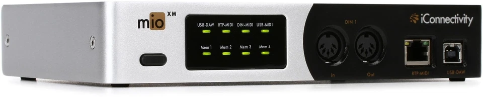 Interface with 4 in x 4 Out 5-pin DIN-MIDI Ports (mioXM) mioXM Interface - Image 1 of 1