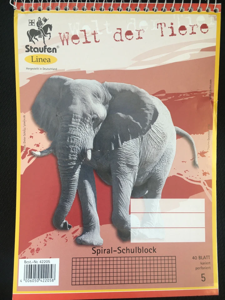 Staufen Linea Spiral-Schulblock DIN A5 LIN 5 - 42205 - perforiert kariert  - Bild 1 von 1