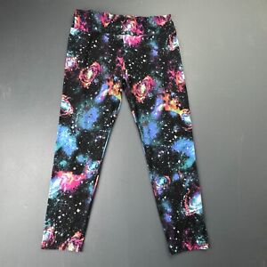 No Boundaries Leggings Womens XXL (19) Galaxy All Over Print Recycled Polyester