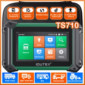IDUTEX TS710 OBD2 Bi-directional Heavy Diesel Truck Scan DPF Regen Active Test  - Picture 1 of 23