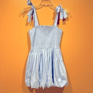 TCEC Size Large Baby Blue Bubble Hem Women’s Dress New With Tag Retail $76.00 - Picture 1 of 5