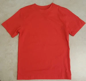 Boys Orange or Poppy Red Short Sleeve Crew Neck T-Shirt: M-L-XL - Picture 1 of 7
