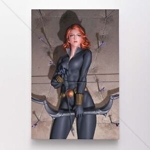 Black Widow Poster Canvas Avengers Marvel Comic Book Cover Art Print #44076