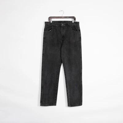 Vintage Y2K Rustler Black Jeans 36x32 - Faded Distressed Straight Leg Workwear - Image 1 of 4