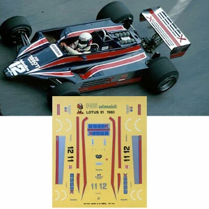 decals calcas 1/43 F1 Lotus 81 f1 essex 1980 Andretti-De Angelis - Picture 1 of 2