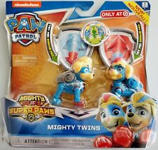 Spin Master Nickelodeon Paw Patrol Mighty Super Paws Twins Figures 2 Pcs