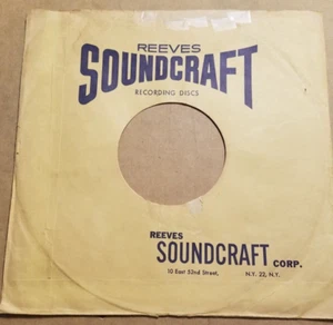 78RPM 10" Reeves Soundcraft DAMAGED empty sleeve - Picture 1 of 5