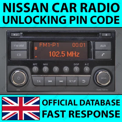 NISSAN RADIO CODE PIN SBLOCCO RADIO NISSAN CODICE DAEWOO CD JUKE MICRA NAVARA NOTE QASHQAI X-TRAIL