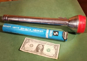 Vintage 15" 5 Cell Stellar FLASHLIGHT  Metal with Original Packaging - Picture 1 of 14