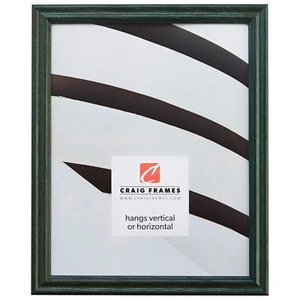 Marco de fotos de madera dura verde cazador Craig Frames Wiltshire 200 - Imagen 1 de 14