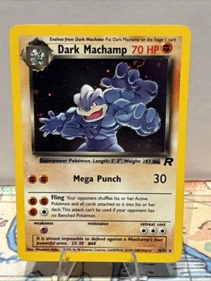Dark Machamp 10/82 Team Rocket Holo (SWIRL) - Image 1 of 4