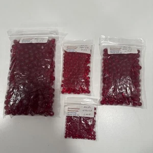 900pc Vintage Ruby Red Glass Beads NOS – 6mm 8mm 10mm 12mm Jewelry Supply - Picture 1 of 5
