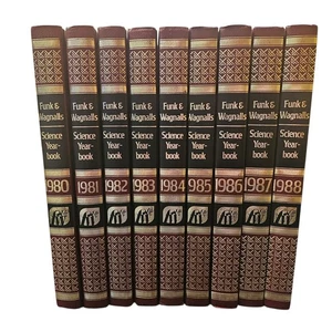 Funk & Wagnalls Science Yearbooks 1980–1988 Set of 9 Vintage Grolier - Picture 1 of 15